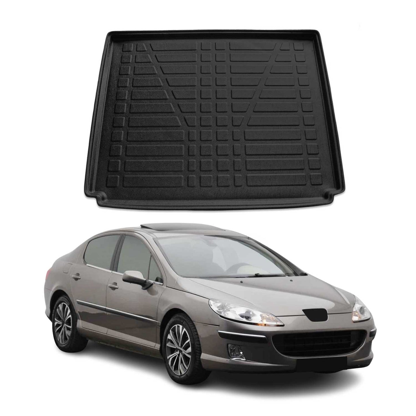 Protecție portbagaj/cargo pentru Peugeot 407 2009-2025, cauciuc TPE, negru
