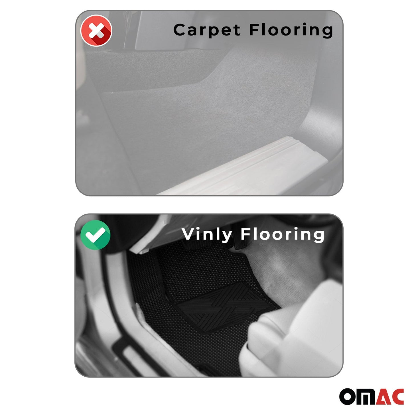 2015-2025 Ford Transit Fußmatten TPE Schwarz 1 tlg