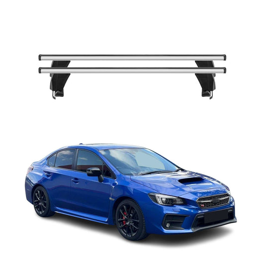 Menabo Dachträger Grundtäger für Subaru WRX STI mk4 2017-2018 FL 50kg Alu Silber