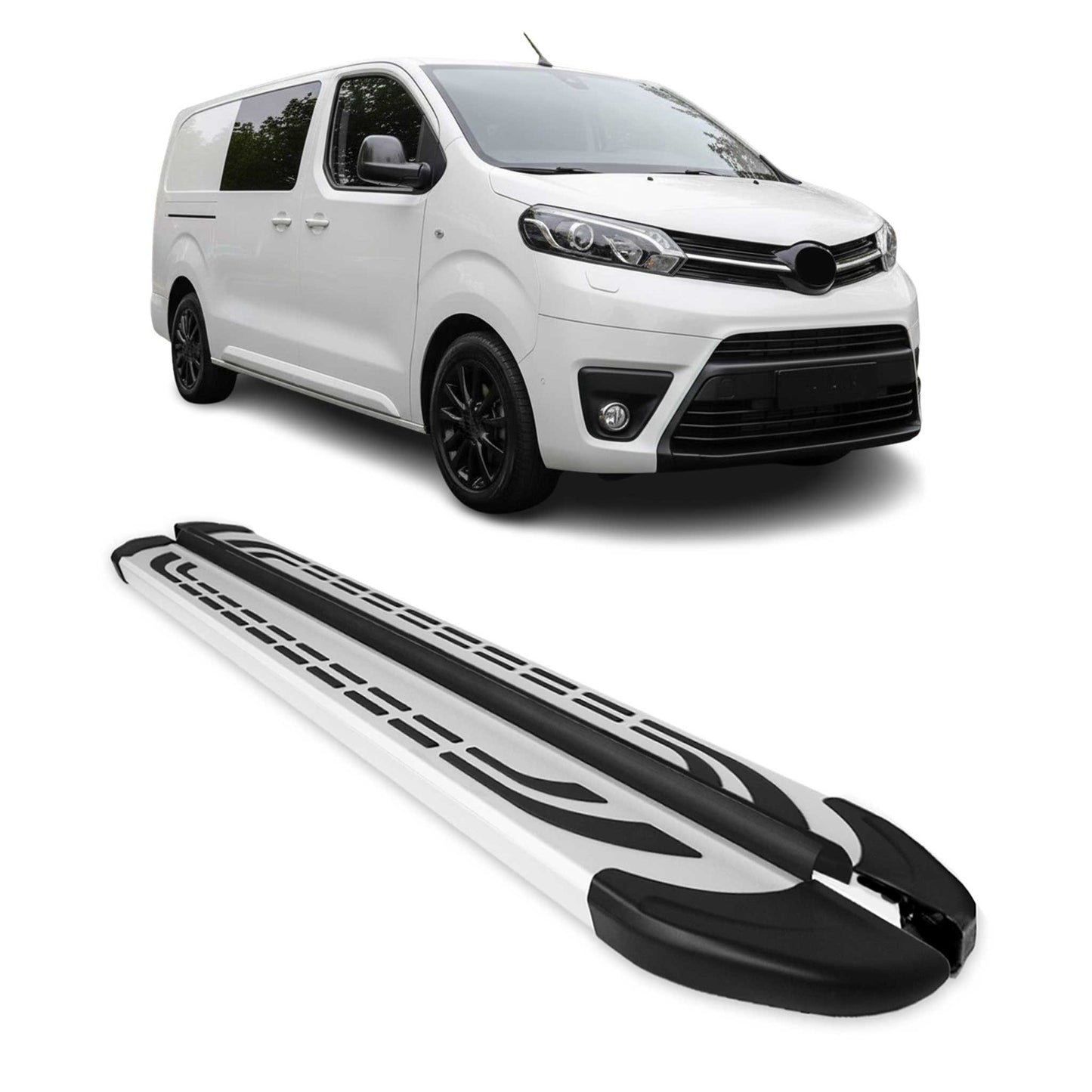 Trittbretter Seitenschweller für Toyota Proace 2017-2024 L2 L3 Langer Alu