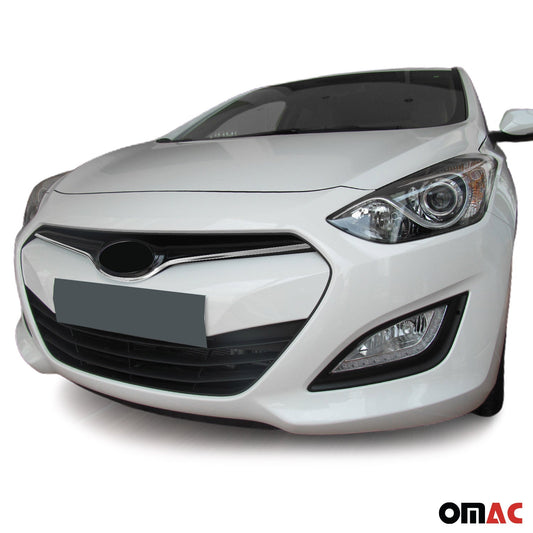 Benzi decorative grilă auto pentru Hyundai i30 2012-2017, oțel inoxidabil, argintiu, 1 bucată