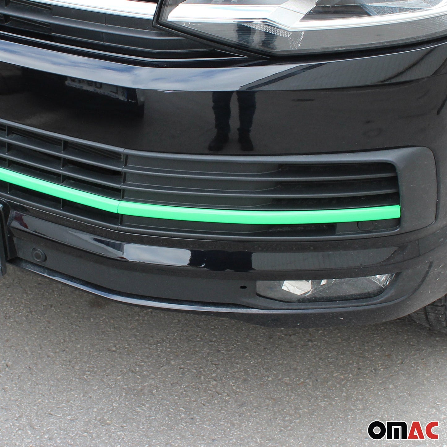 Grilă radiator VW T6 2015-2019 Highline, oțel inoxidabil, verde, set 3 piese