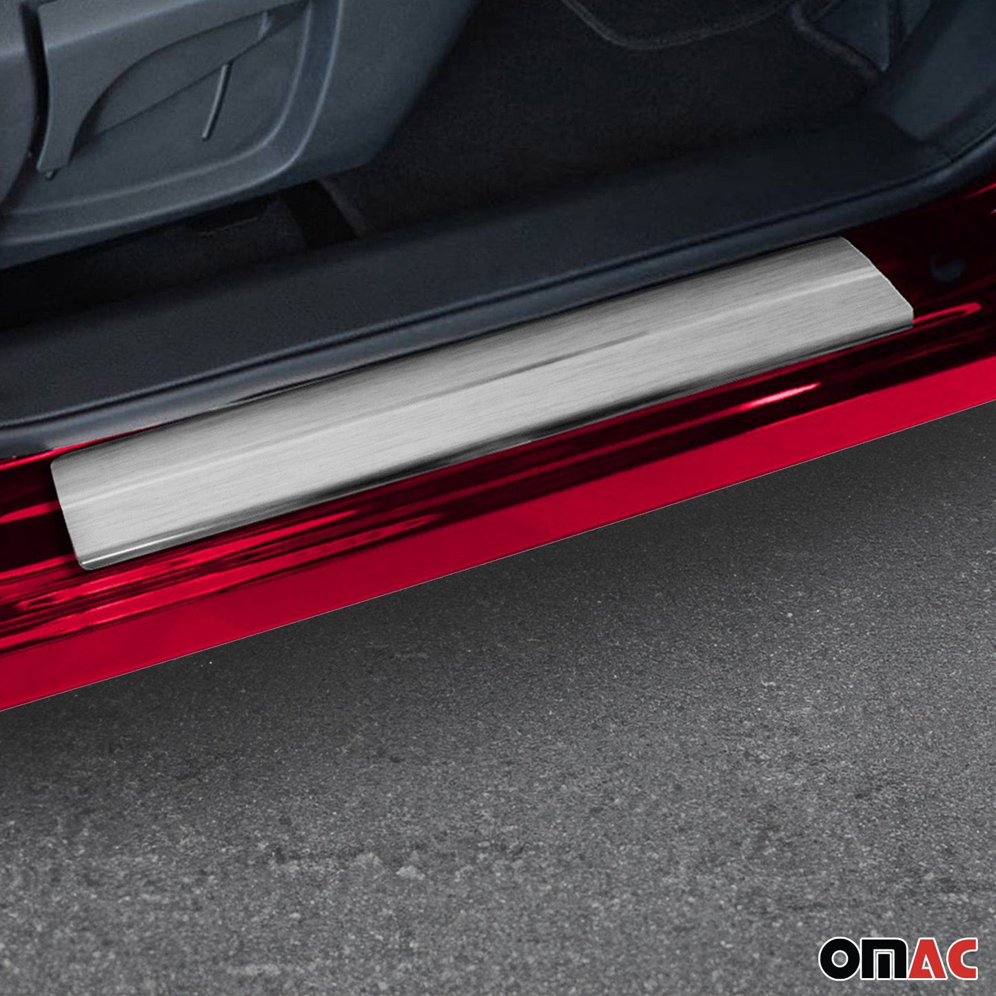 Protecții prag ușă pentru Mazda CX-5 KF 2017-2025, oțel inoxidabil, argintiu, set 4 piese