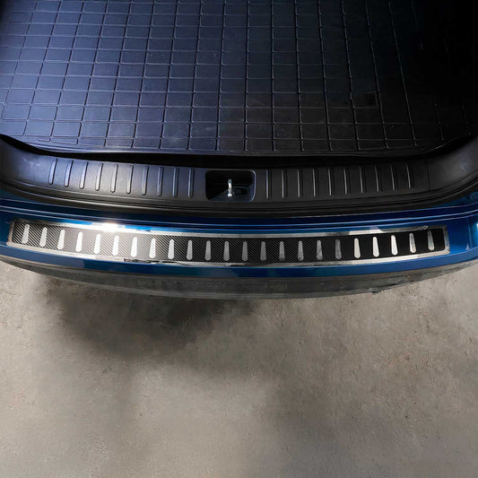 Ladekantenschutz Stoßstange für Hyundai Tucson 2018-2020 Chrom Kohlefaserfolien