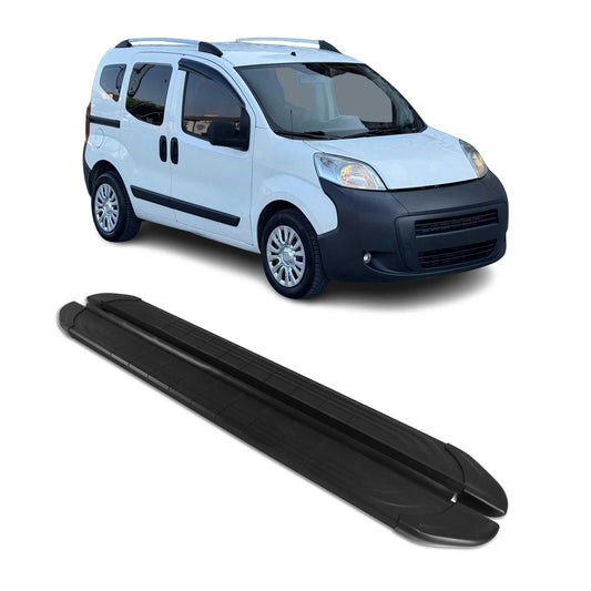 Trittbretter Seitenschweller für Peugeot Bipper 2008-2017 Aluminium Schwarz 2tlg