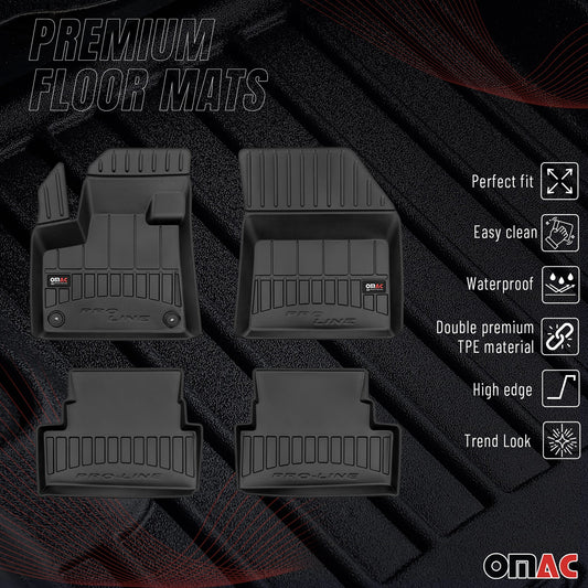 2017-2025 Opel Grandland X Fußmatten TPE Schwarz 4 tlg