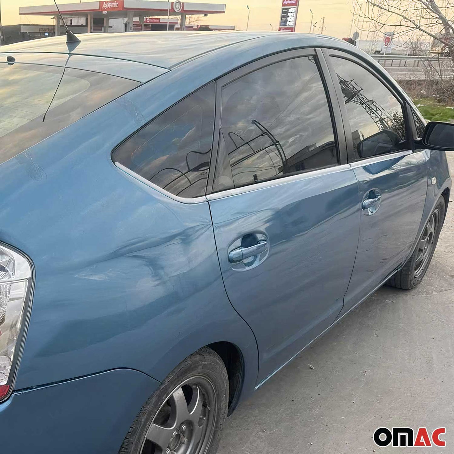 Benzi decorative pentru geamuri pentru Toyota Prius+ 2012-2020, oțel inoxidabil cromat, 8 bucăți