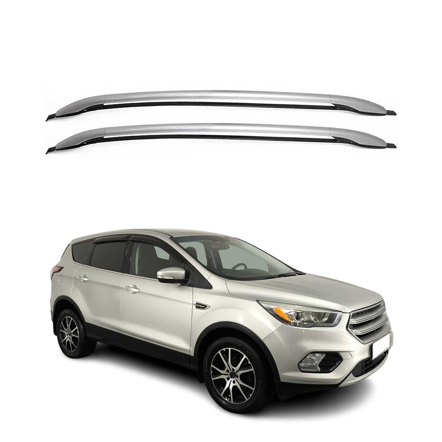 Original Dachreling für Ford Kuga 2013-2019 AMCV4J S550B12 AA57PN Aluminium 2x