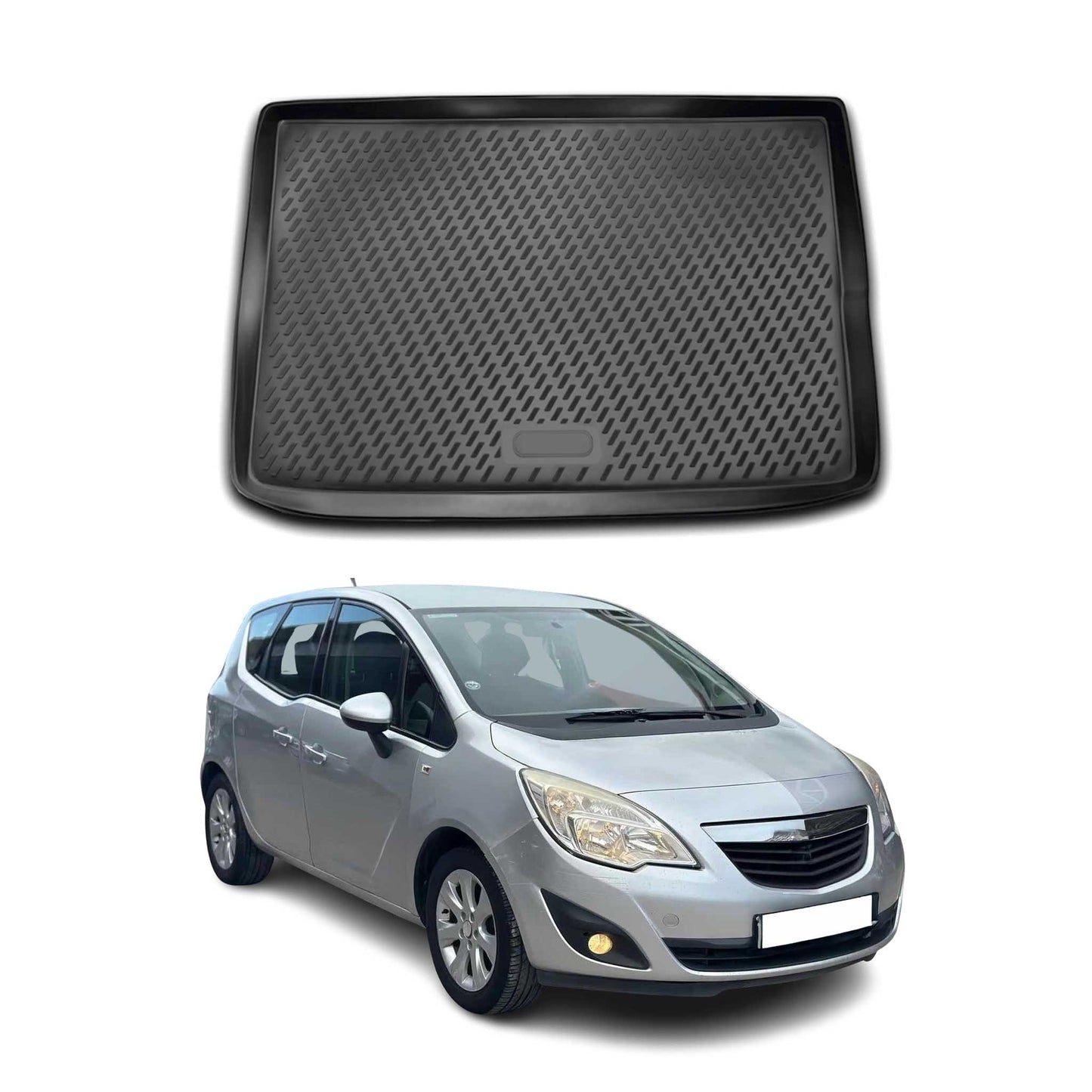 Kofferraummatte Kofferraumwanne für Opel Meriva B 2010-2017 Gummi TPE Schwarz