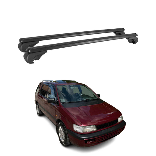 Dachträger für Mitsubishi Space Wagon 1991-1997 Gepäckträger Alu Schwarz 2x