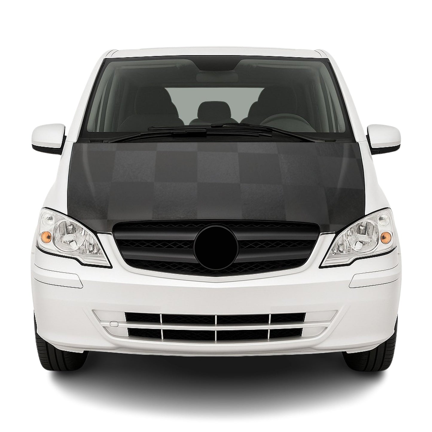 Haubenbra Steinschlagschutz Bonnet Bra für Mercedes Vito W639 2003-2014 Kariert