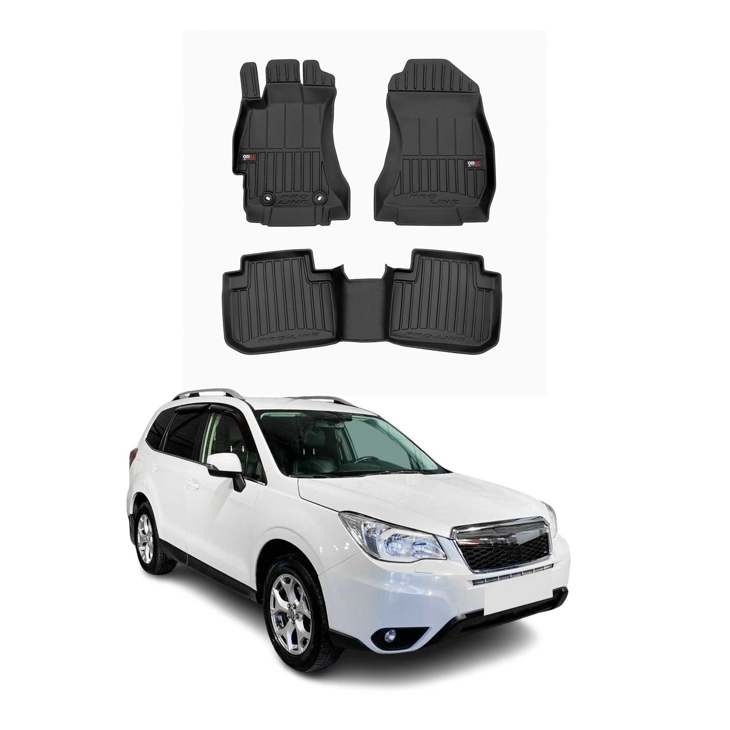 Covorașe auto Subaru Forester IV SJ 2012-2018, TPE, negre, set 3 piese