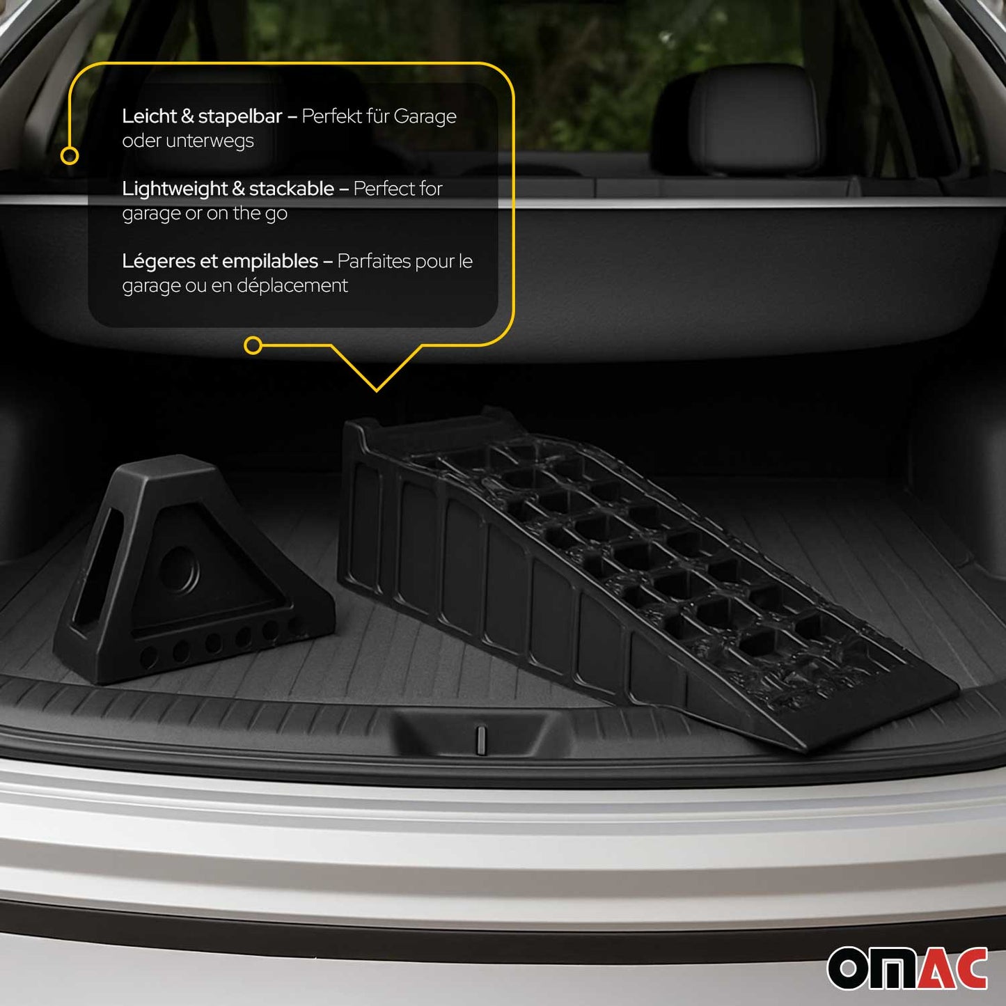 Auffahrrampen Set KFZ-Rampen bis 5 Tonnen Tragkraft Rutschfeste Auto Rampe