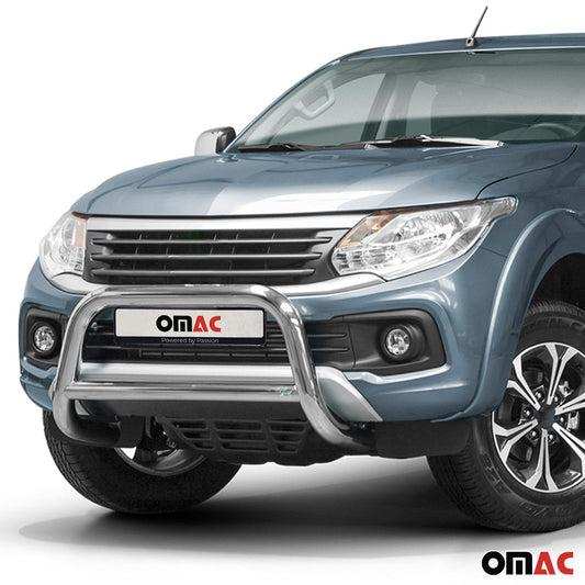 Protecție bară de protecție față pentru Fiat Fullback 2015-2021, oțel, omologată ABE, argintiu