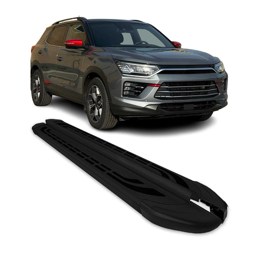 Praguri laterale SsangYong Korando IV 2019-2025, aluminiu, negru