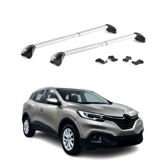 Dachträger Grundtäger für Renault Kadjar 2015-2022 100kg Alu Silber 2 tlg ABE