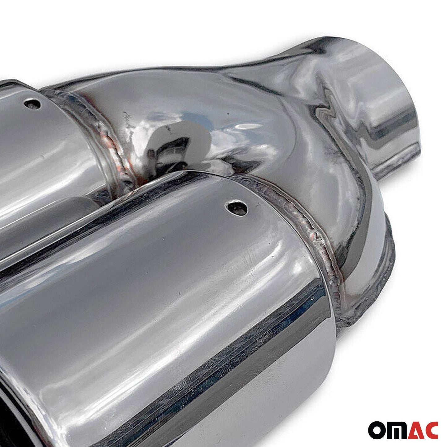 Auspuffblende Endrohr für Renault Clio 2012-2019 Edelstahl Chrom 2tlg