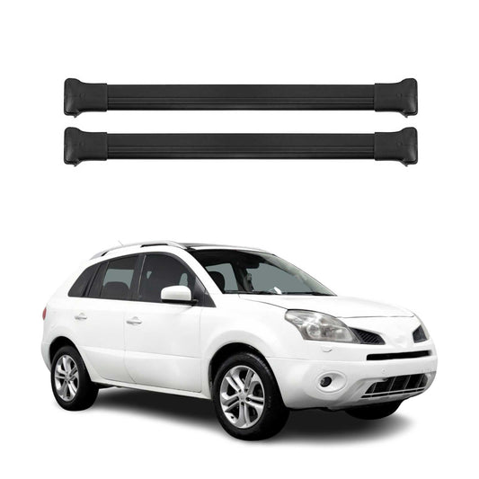 Portbagaj de plafon pentru Renault Koleos mk2 2016-2025 75kg aluminiu negru 2 buc