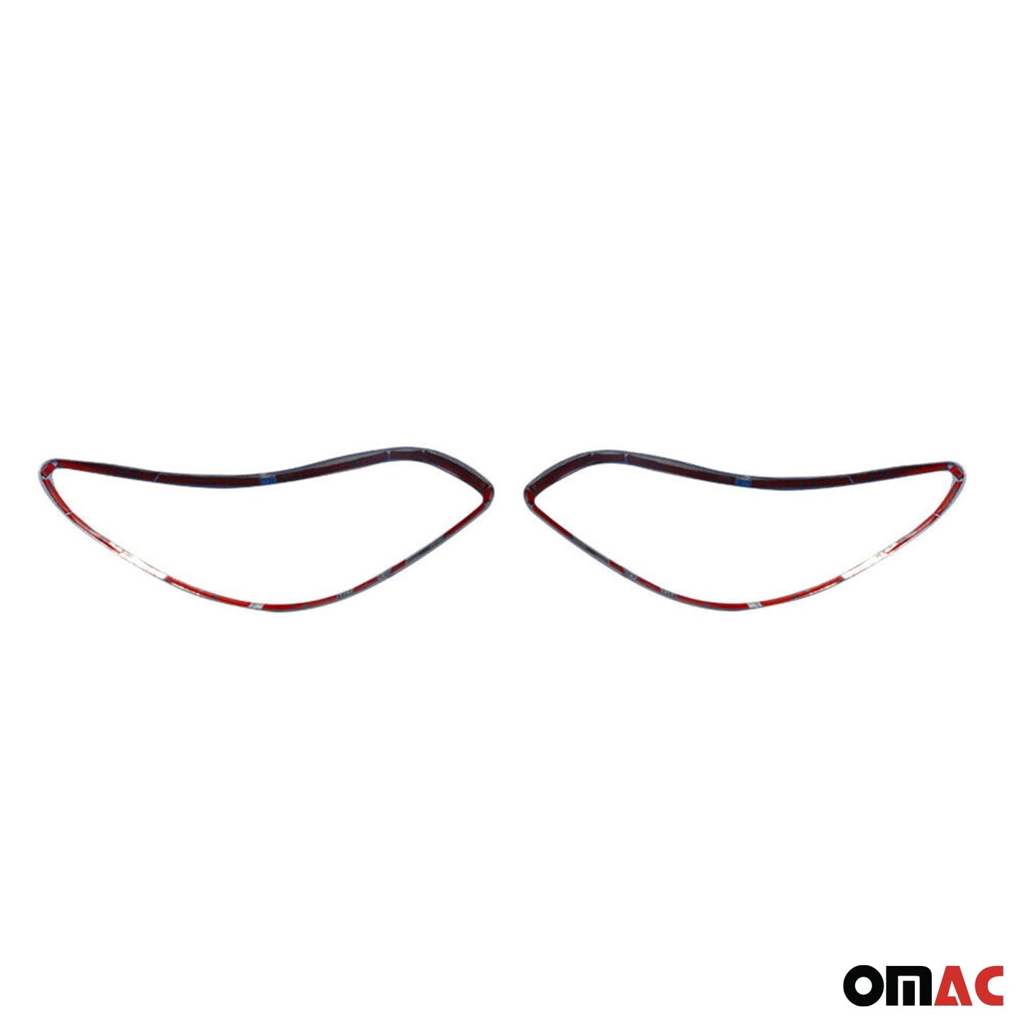 Benzi stop spate pentru Peugeot 307 2001-2009, cromate, ABS argintii, set 2 bucăți