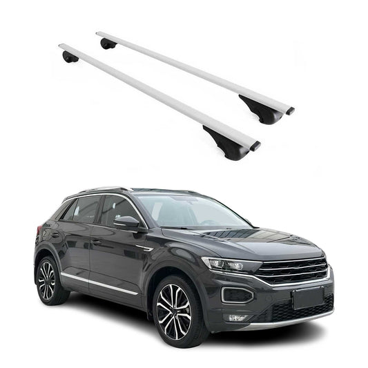 Dachträger Grundtäger für VW T-Roc 2017-2025 75kg Metall Silber 2 tlg