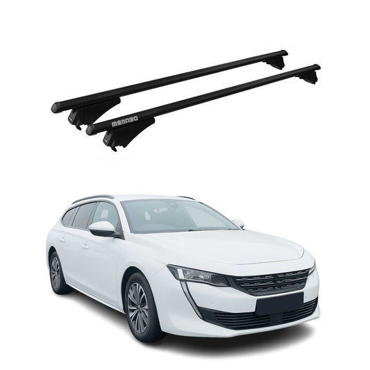 Menabo Dachträger Grundtäger für Peugeot 508 Kombi 2018-2025 75kg Alu Schwarz 2x