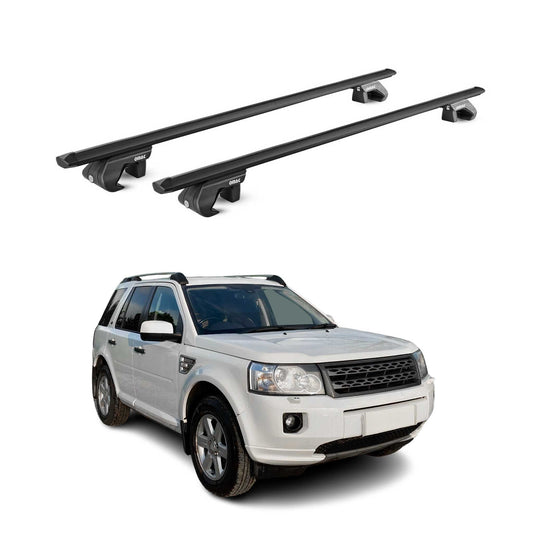 Dachträger Grundtäger für Land Rover Freelander 2 2007-2015 90kg Alu Schwarz ABE