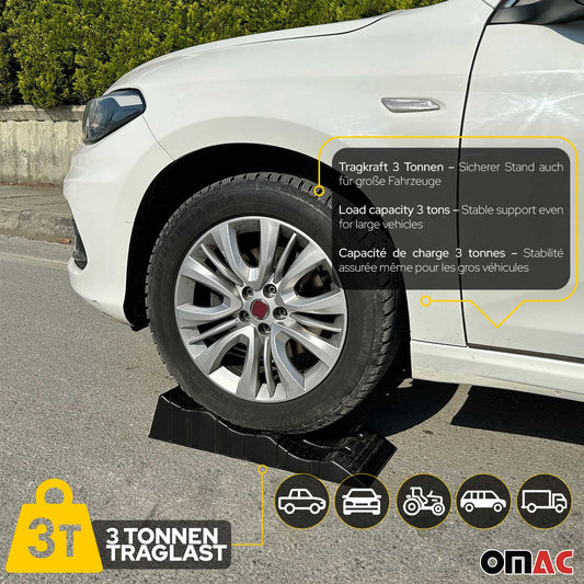Auffahrrampen Set KFZ-Rampen bis 3.5 Tonnen Tragkraft Rutschfeste Auto Rampe