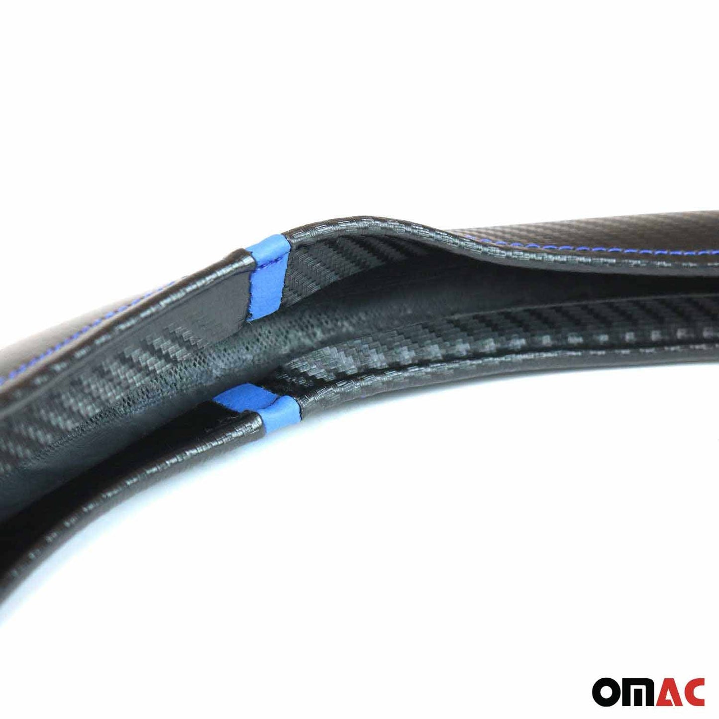Lenkradbezug Lenkradschoner Lenkrad Abdeckung Schwarz Blau Streifen Ø 38-40 cm
