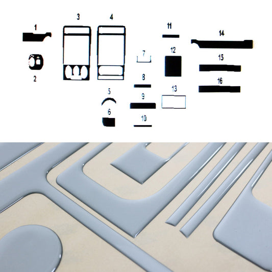Innenraum Dekor Cockpit für Seat Cordoba 2002-2009 Aluminium Optik 16tlg