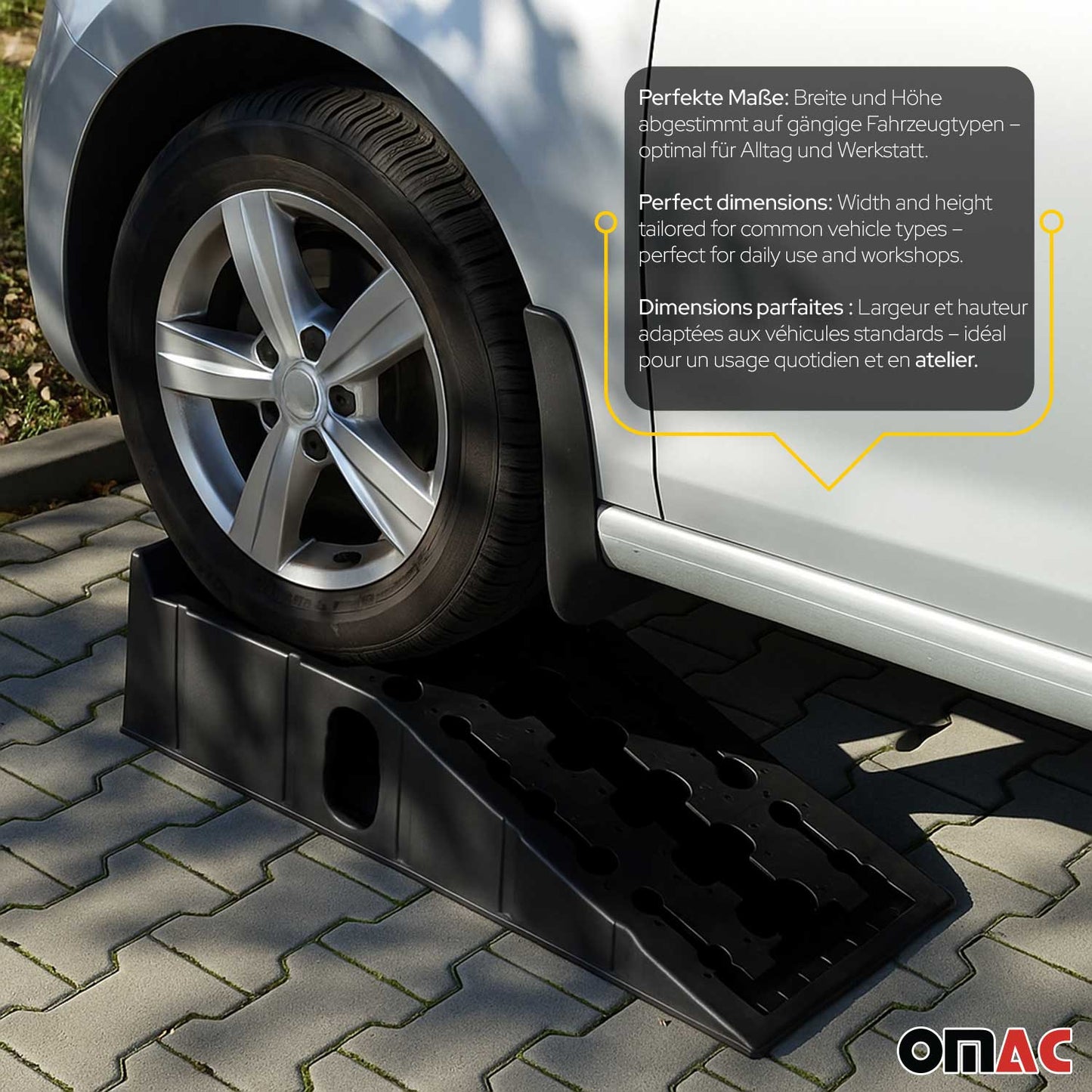 Auffahrrampe Auffahrkeile Stufenkeil für PKW Wohnwagen 5 tonne Autoreifen 2x