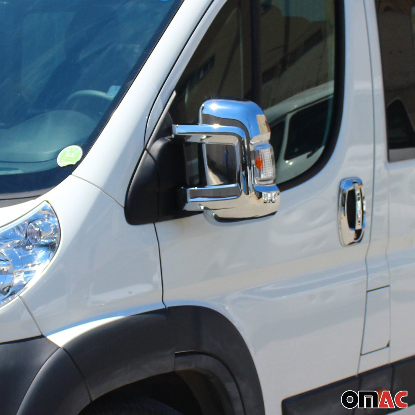 Spiegelkappen Spiegelabdeckung für Fiat Ducato 2006-2025 Chrom ABS Silber 2tlg