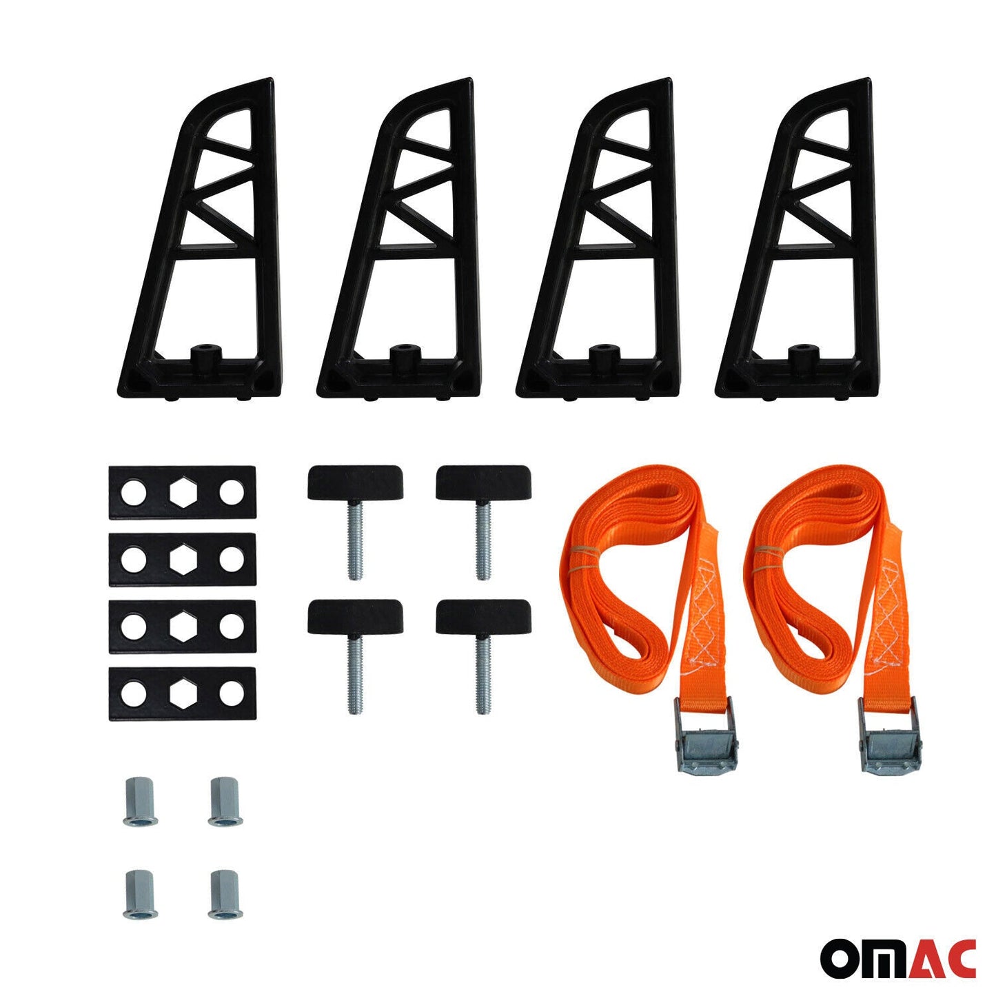Ladungsbegrenzer Lastanschläge für Dachträger Einstellbar 4x + 2x (3m Gürtel)