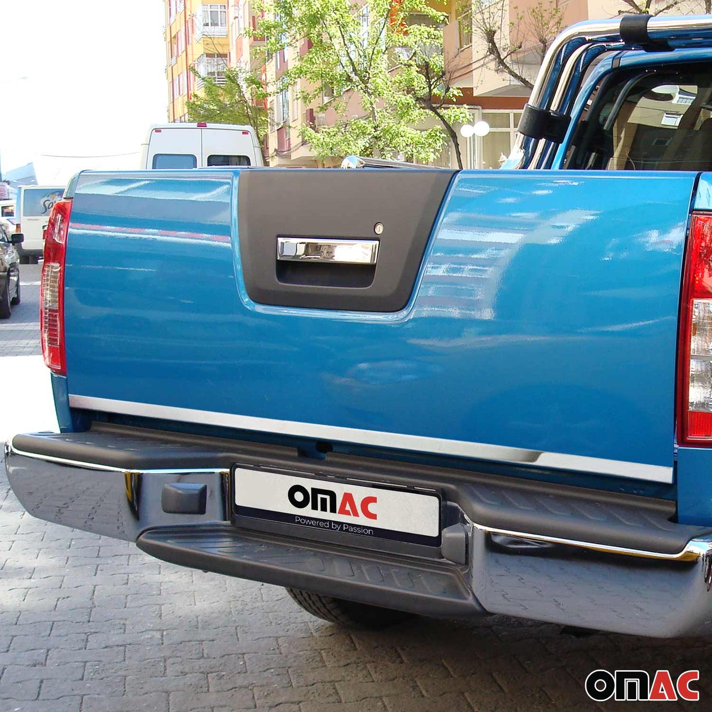 Bandă decorativă portbagaj, bandă decorativă spate pentru Nissan Navara 2016-2022, partea inferioară din oțel inoxidabil cromat