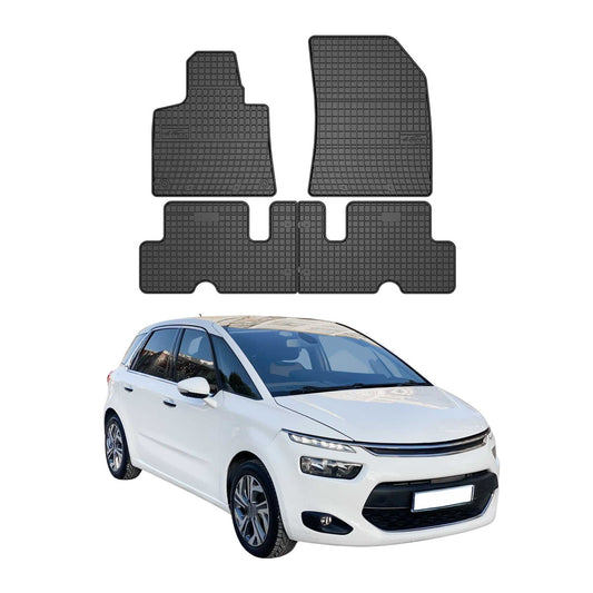 2013-2016 Citroen C4 Grand Picasso Fußmatten Gummi Schwarz 4 tlg