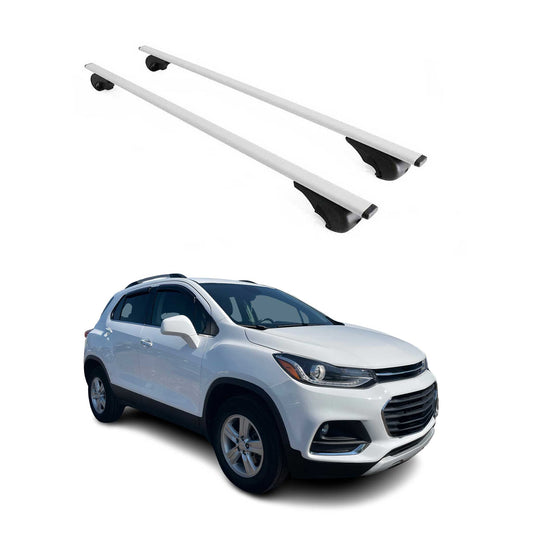 Portbagaj de plafon pentru Chevrolet Trax 2013-2022 75kg, metal, argintiu, 2 buc.