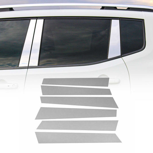 B Säulen Türsäulen für Nissan Navara 2006-2016 Edelstahl Silber 6tlg