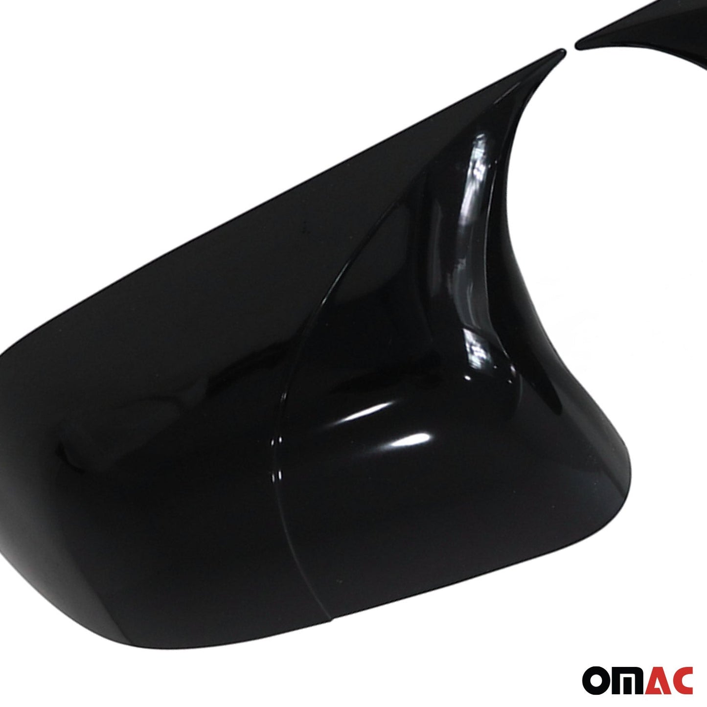 Spiegelkappen Spiegelabdeckung für Dacia Dokker 2012-2021 ABS Schwarz Glanz 2tlg