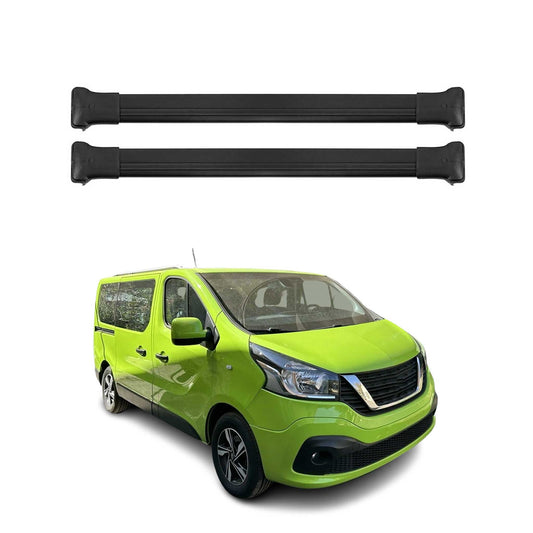 Portbagaj de plafon pentru Nissan NV300 2016-2021 75kg aluminiu negru 2 buc