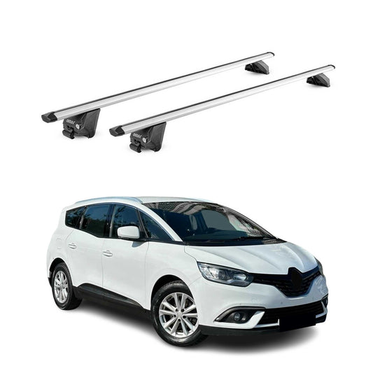 Dachträger für Renault Grand Scenic mk4 2017-2022 100kg Alu Silber 2tlg ABE