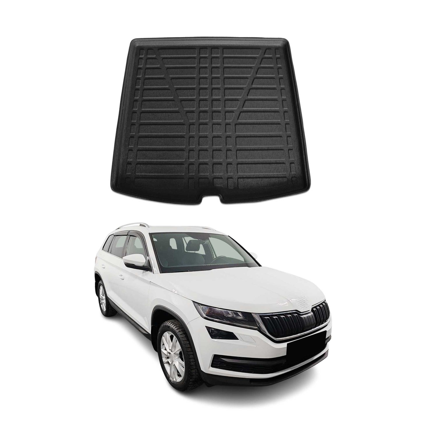 Căptușeală portbagaj/cargo pentru Skoda Kodiaq 2016-2025, cauciuc TPE, negru