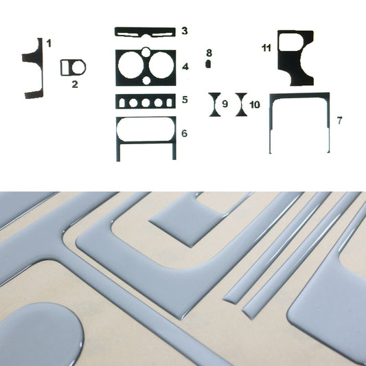Innenraum Dekor Cockpit für Citroen Berlingo 2003-2008 Aluminium Optik 11tlg