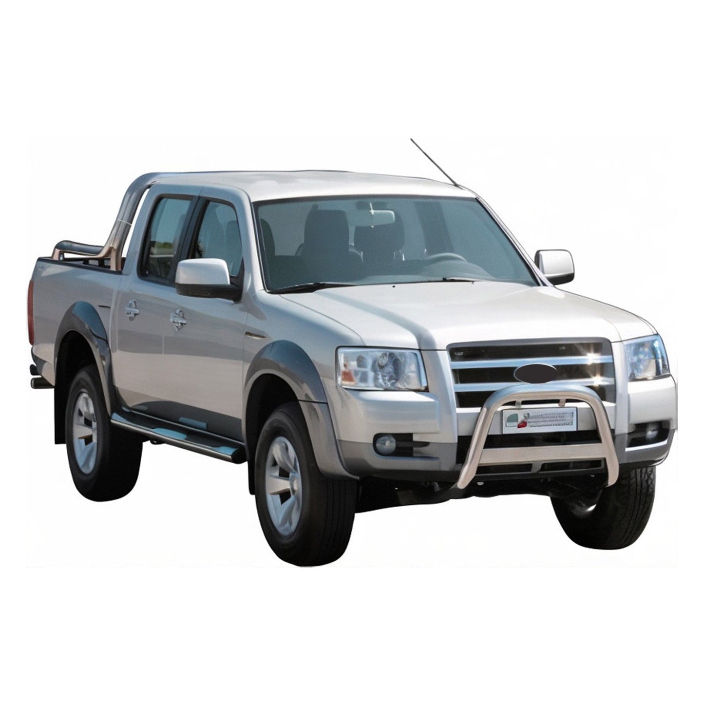Bară de protecție/buton față pentru Ford Ranger 2007-2009, ø63mm, oțel, argintiu, protecție