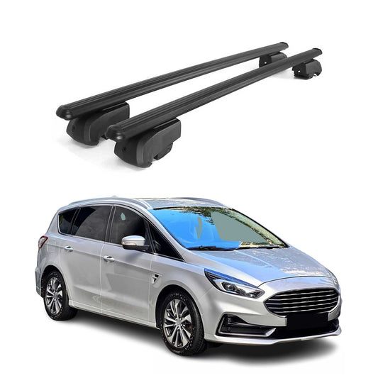 Dachträger Grundtäger für Ford S-Max 2015-2023 75kg Alu Schwarz 2 tlg