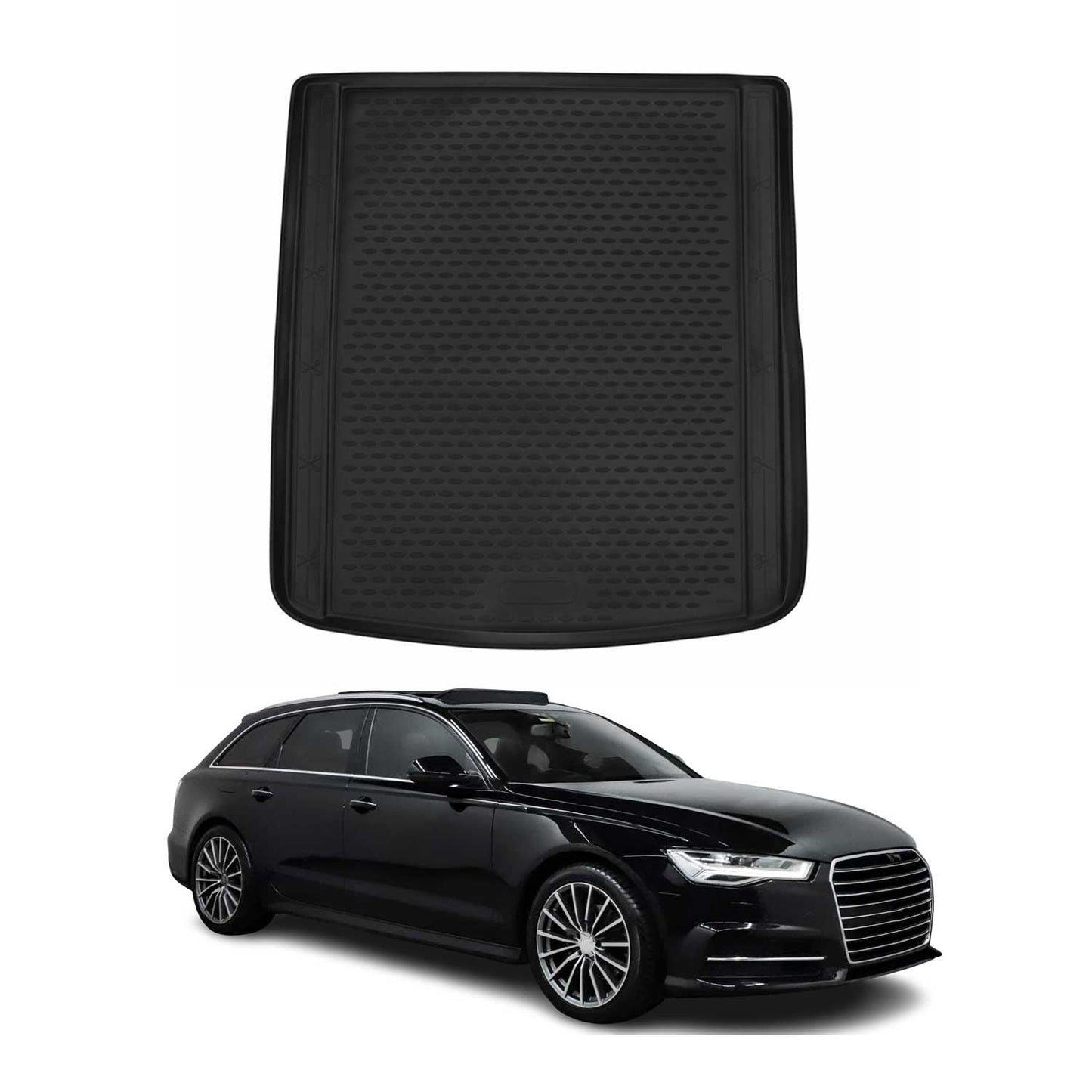 Covoraș portbagaj/tapițerie portbagaj pentru Audi A6 C7 Avant Allroad 2011-2018, cauciuc TPE