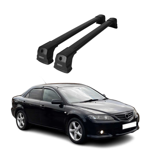 Dachträger Gepäckträger für Mazda 6 Stufenheck 2002-2006 Grundträger Alu Schwarz