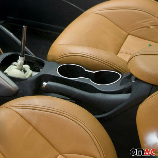 Suport băutură/suport pahar pentru Hyundai Veloster 2011-2017, crom argintiu, set 2 piese