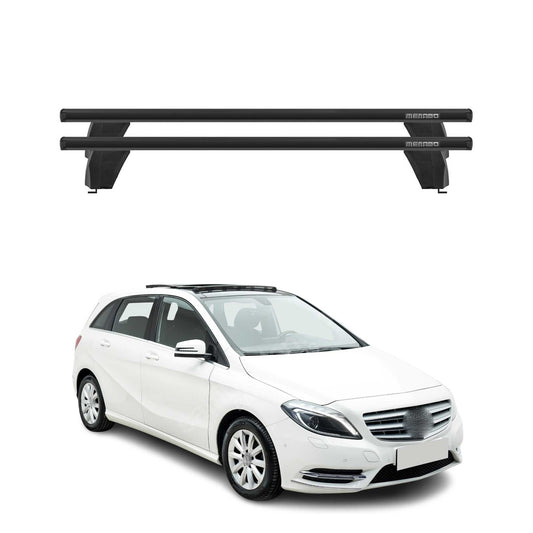 Menabo Dachträger für Mercedes B Klasse W246 2011-2018 75kg Alu Schwarz 2x