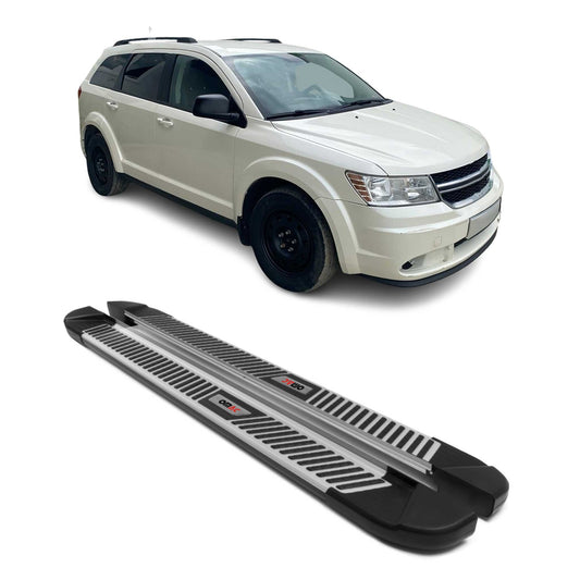 Trittbretter Seitenbretter Seitenschweller für Dodge Journey 2008-24 Alu Schwarz