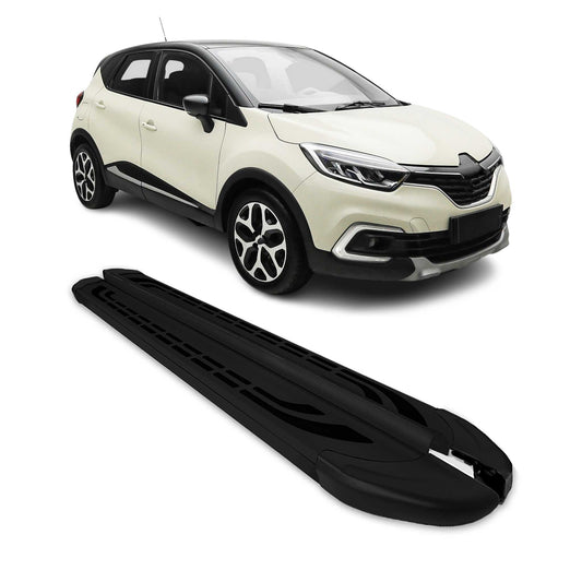 Trittbretter Schweller Seitenbretter für Renault Captur 2013-2020 Alu Schwarz