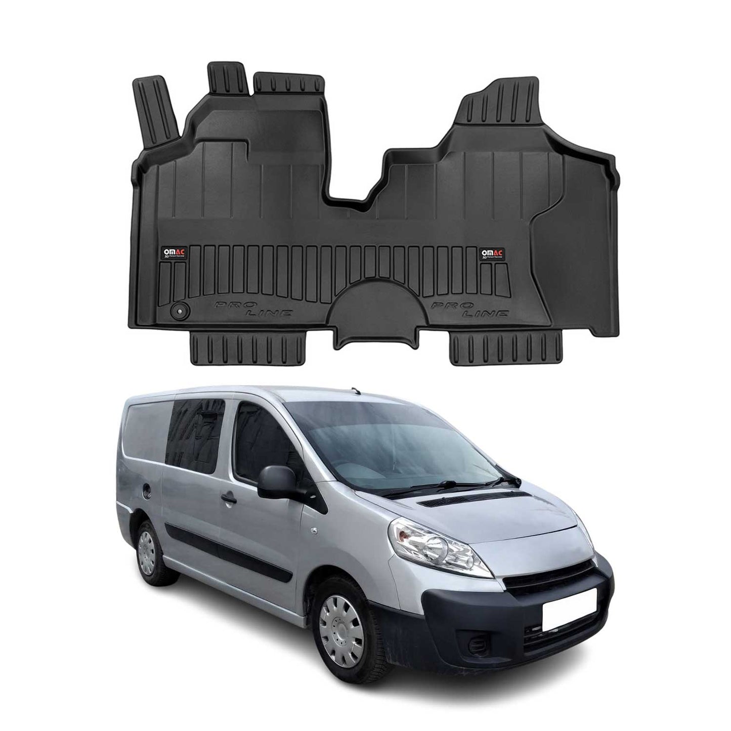 OMAC Gummi Fußmatten für Peugeot Expert 2006-2016 Premium TPE Automatten